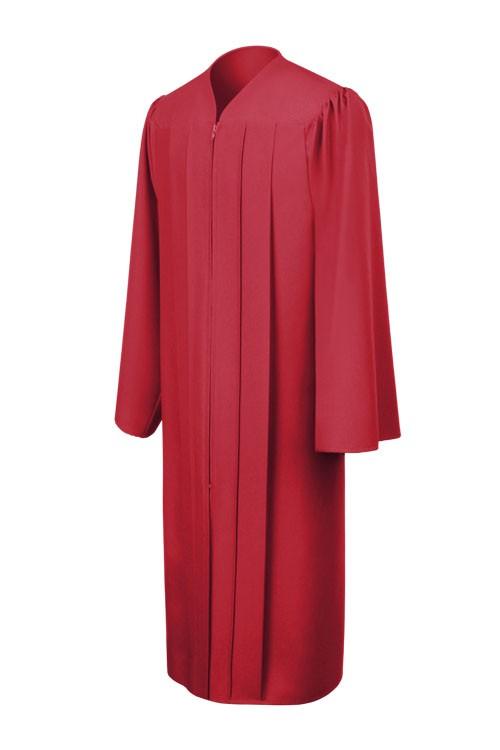 Matte Red Cap, Gown and Tassel