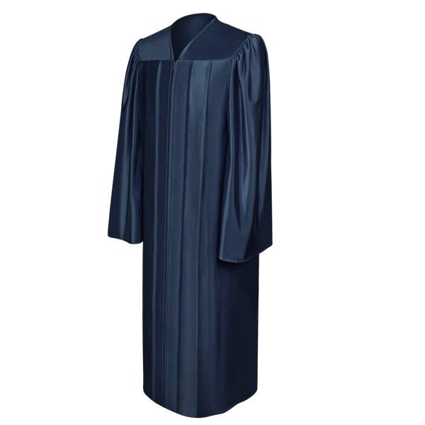 Shiny Navy Blue Bachelors Gown