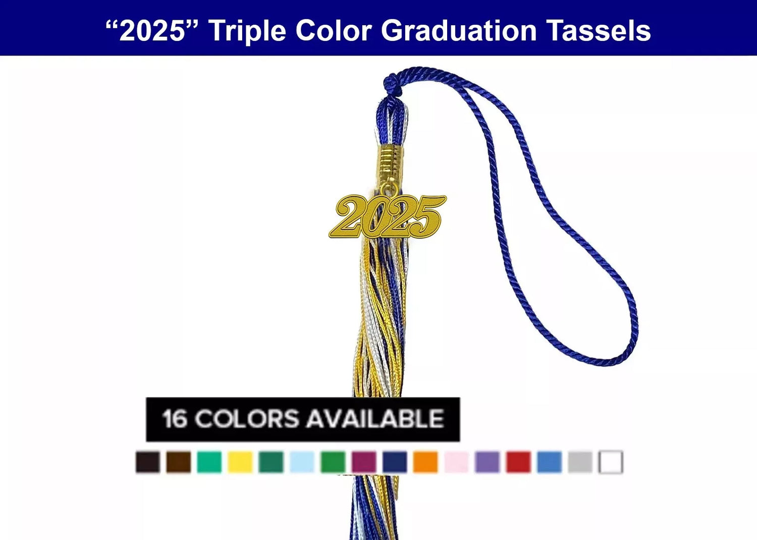 Three Color Graduation Tassels