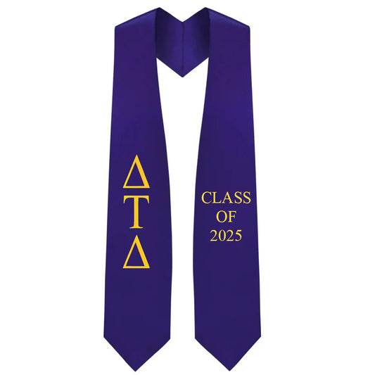 Delta Tau Delta Greek Lettered Stole w/ Year