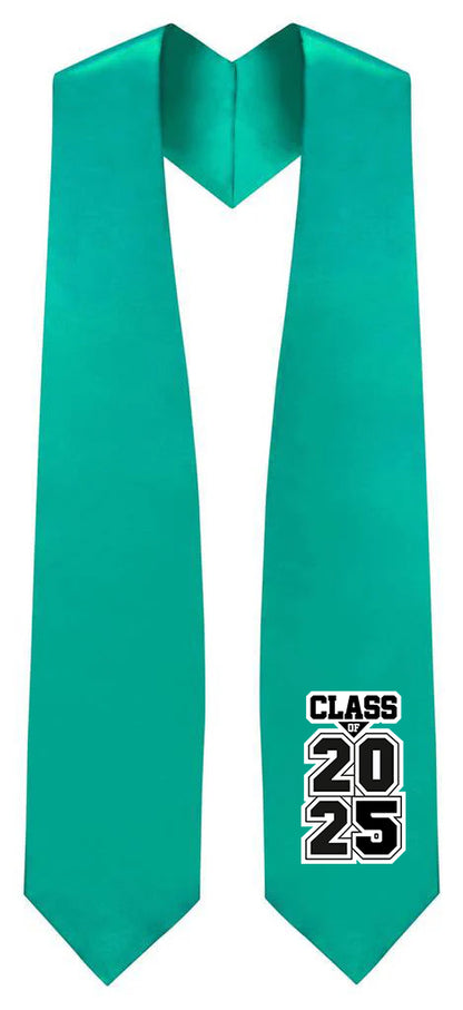 Emerald Green "Class of 2024/2025" Graduation Stole