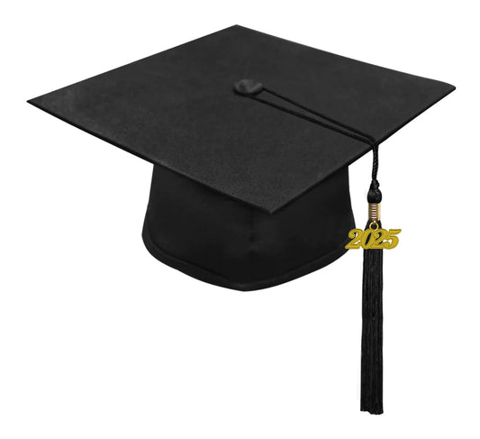 Matte Black High School Cap & Tassel