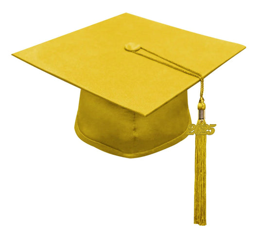 Matte Gold Junior High/Middle School Cap & Tassel