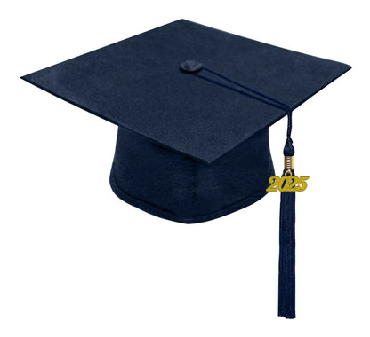 Matte Navy Blue High School Cap & Tassel