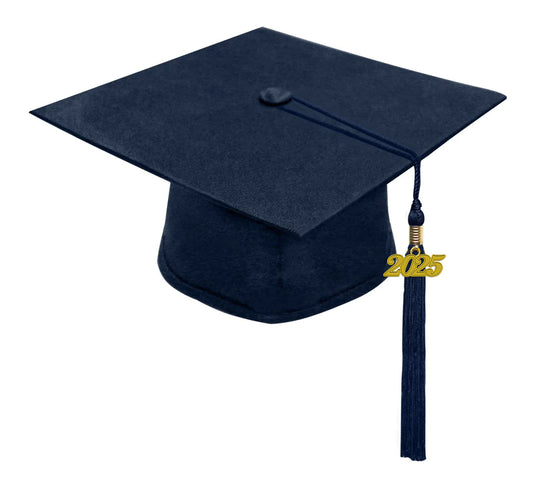 Matte Navy Blue Junior High/Middle School Cap & Tassel