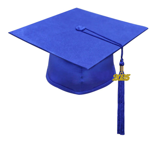 Matte Royal Blue High School Cap & Tassel