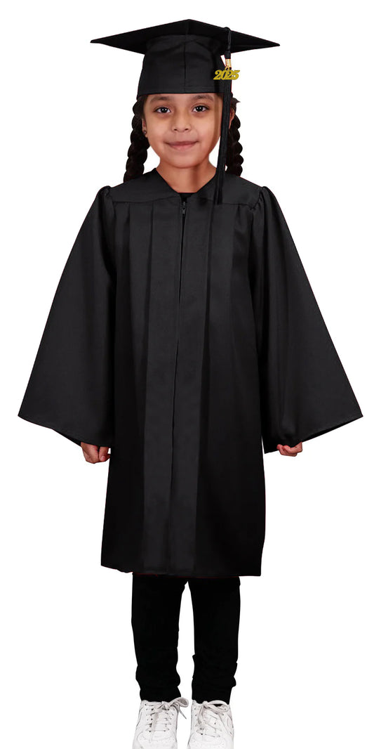 Matte Black Kindergarten/Preschool Cap & Gown