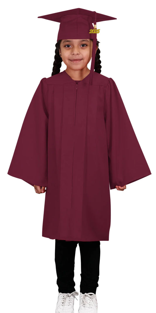 Matte Maroon Kindergarten/Preschool Cap & Gown