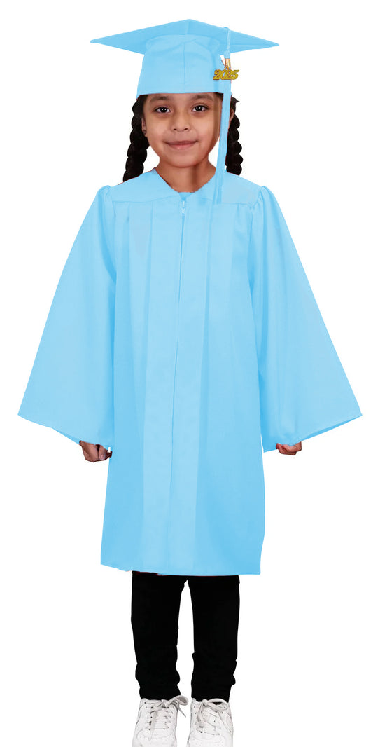 Matte Light Blue Kindergarten/Preschool Cap & Gown