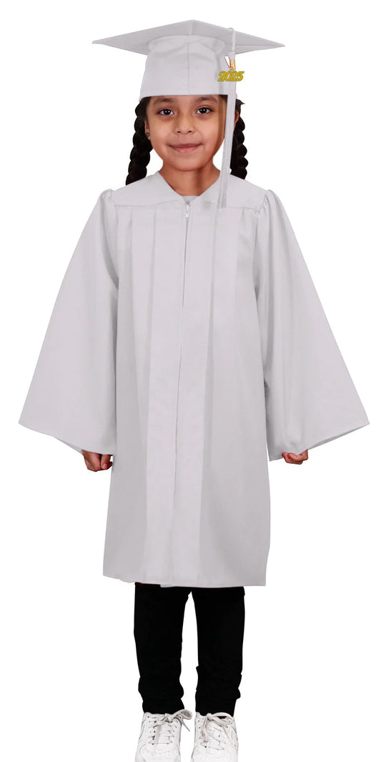 Matte White Kindergarten/Preschool Cap & Gown