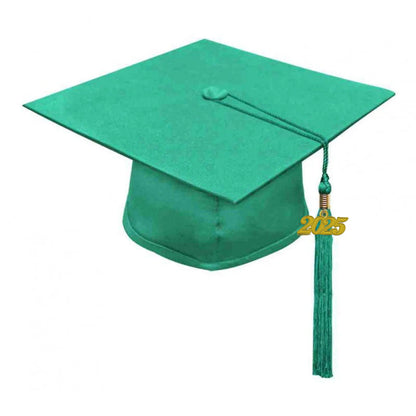 Matte Emerald Green High School Cap & Tassel