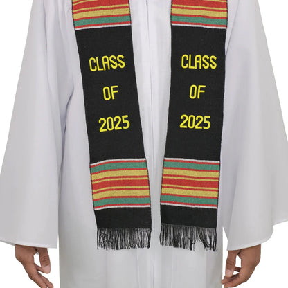 Class of 2024/2025 Graduation Kente Stole, Handwoven Kente Sash Cloth