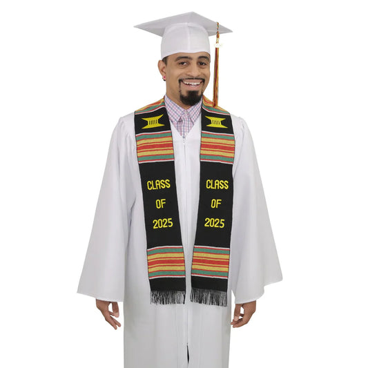 Class of 2024/2025 Graduation Kente Stole, Handwoven Kente Sash Cloth