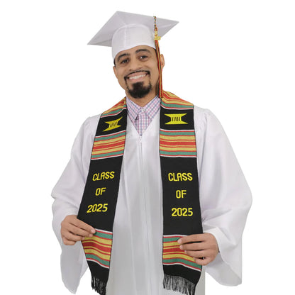 Class of 2024/2025 Graduation Kente Stole, Handwoven Kente Sash Cloth