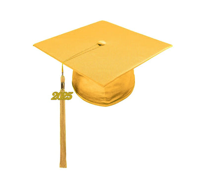 Shiny Antique Gold High School Cap & Tassel