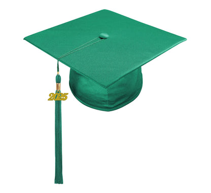 Shiny Emerald Green Junior High/Middle School Cap & Gown