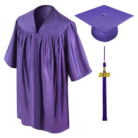 Shiny Purple Kindergarten/Preschool Cap & Gown