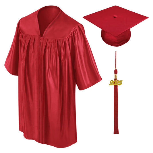 Shiny Red Kindergarten/Preschool Cap & Gown