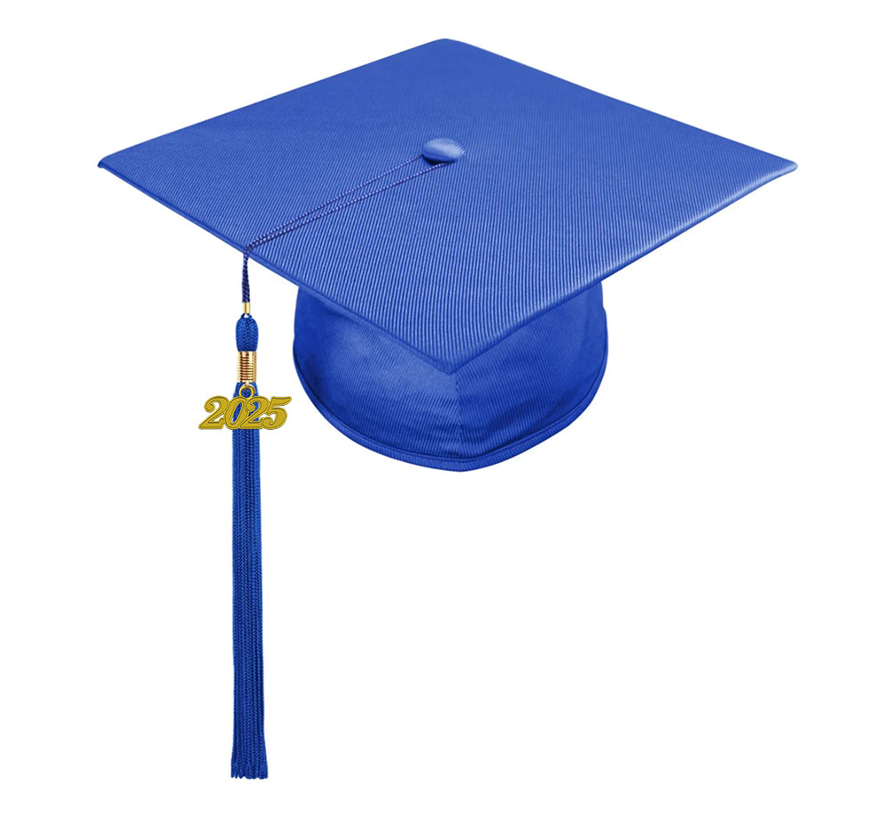 Shiny Royal Blue High School Cap & Tassel