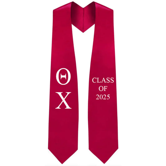 Theta Chi Lettered Stole w/ Year