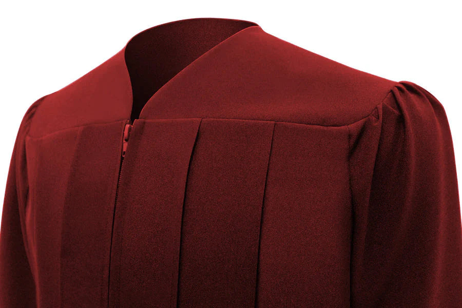 Matte Burgundy High School Cap & Gown