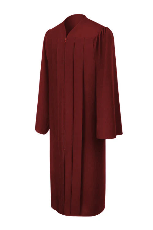 Matte Burgundy Junior High/Middle School Gown