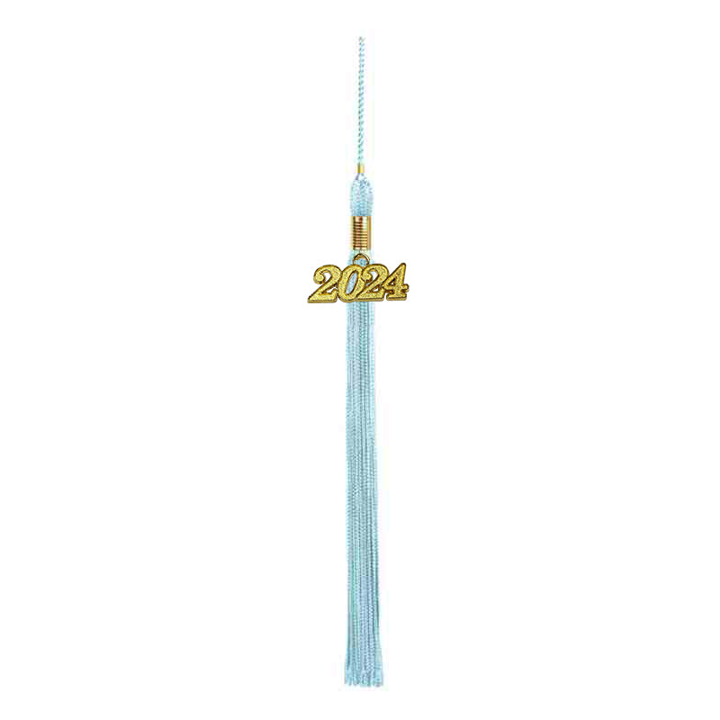 Single Color Graduation Tassel With 2024 Year Date Drop All Single