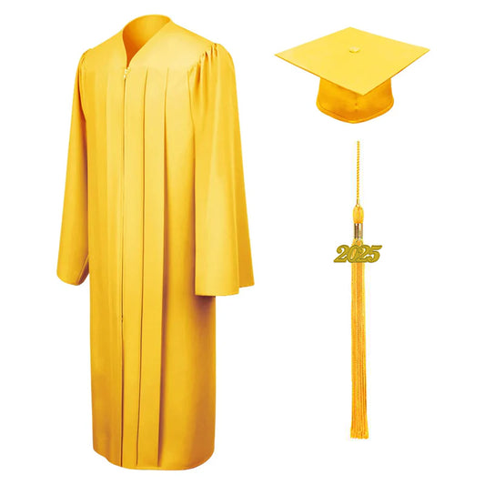 Matte Gold Bachelors Cap & Gown