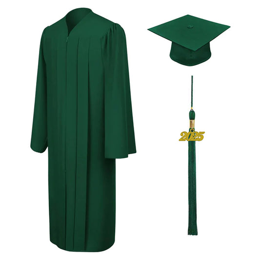 Matte Hunter High School Cap & Gown