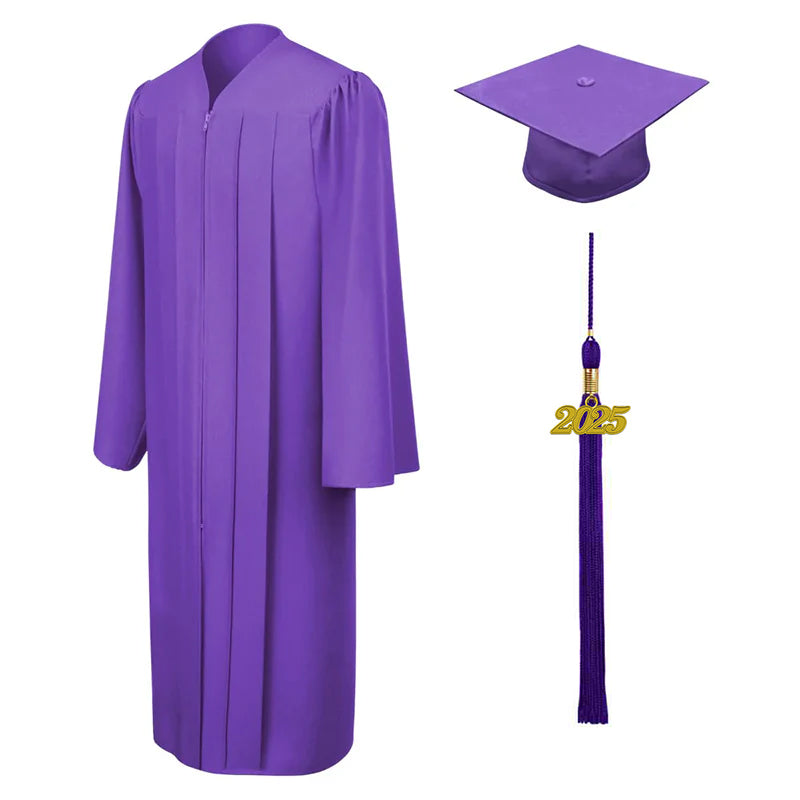 Matte Purple Bachelors Academic Cap & Gown