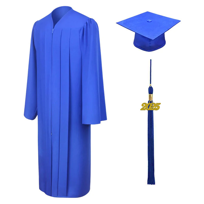 Matte Royal Blue Bachelors Cap & Gown