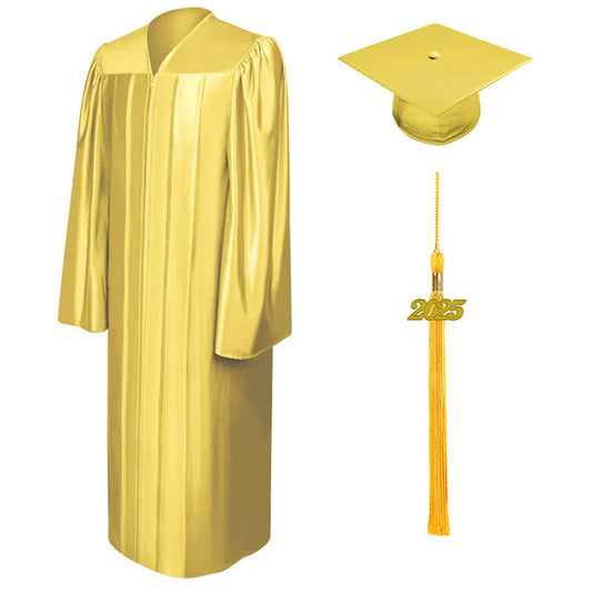 Shiny Gold High School Cap & Gown