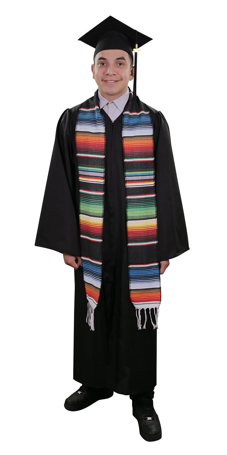 Black Mexican Serape Graduation Stole Sash – Gradshop